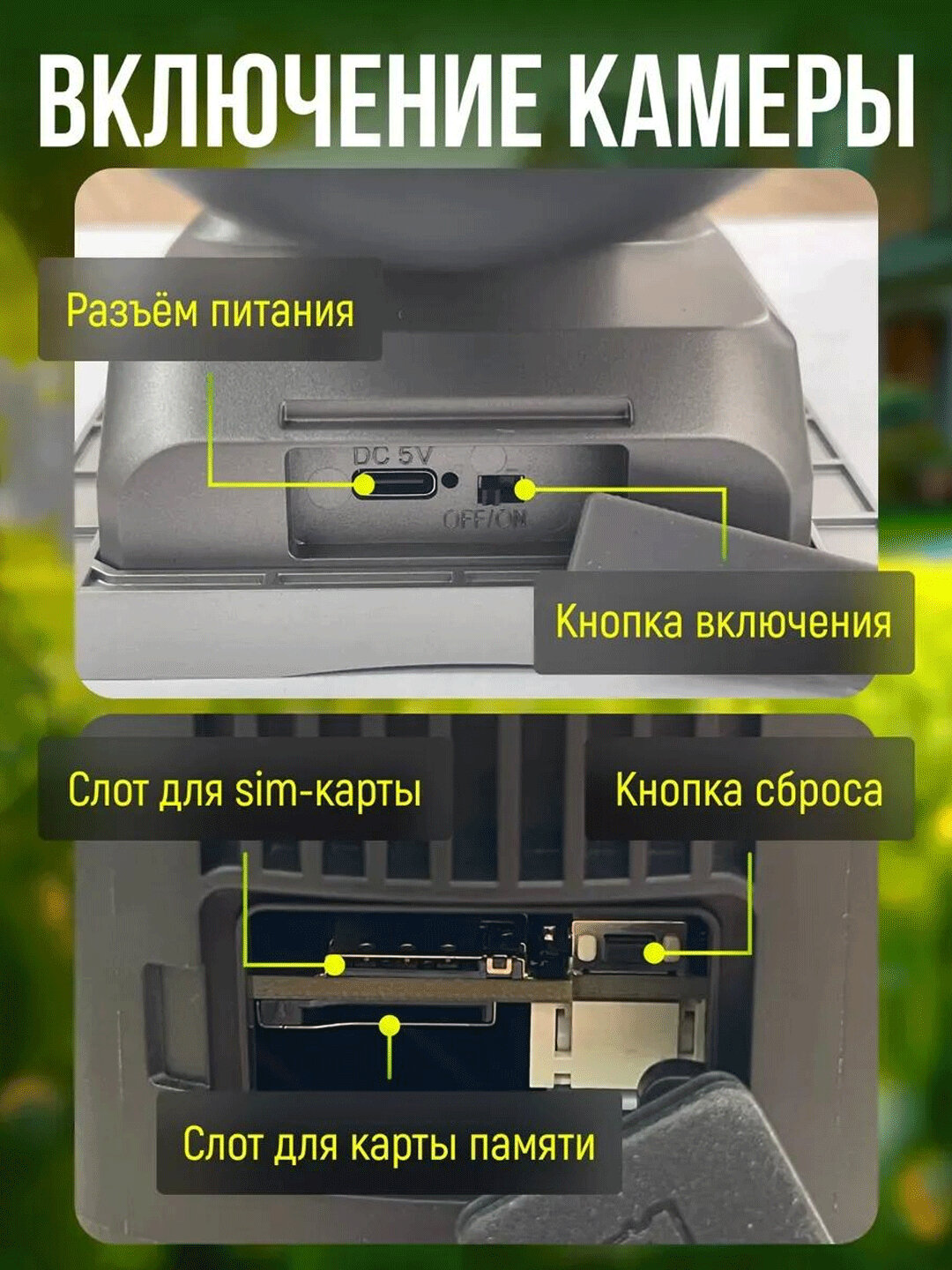 Камера видеонаблюдения с солнечной панелью, поддержка SIM-карты и 4G 24 ga 7 — фото 1