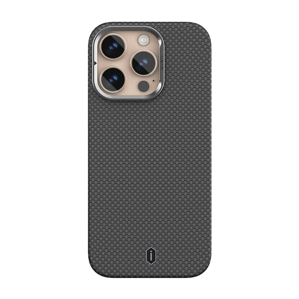 Чехол-накладка из кевлара для iPhone 16 Pro Max / Wiwu Aramid Armor Saling DCC-208 / Black