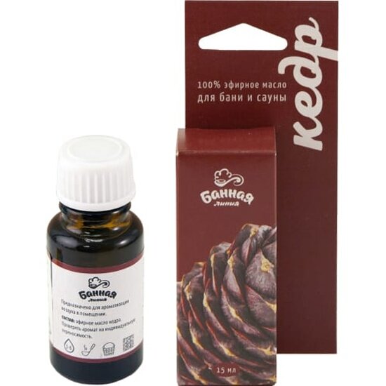 Масло эфирное Банная Линия Кедр 15 мл