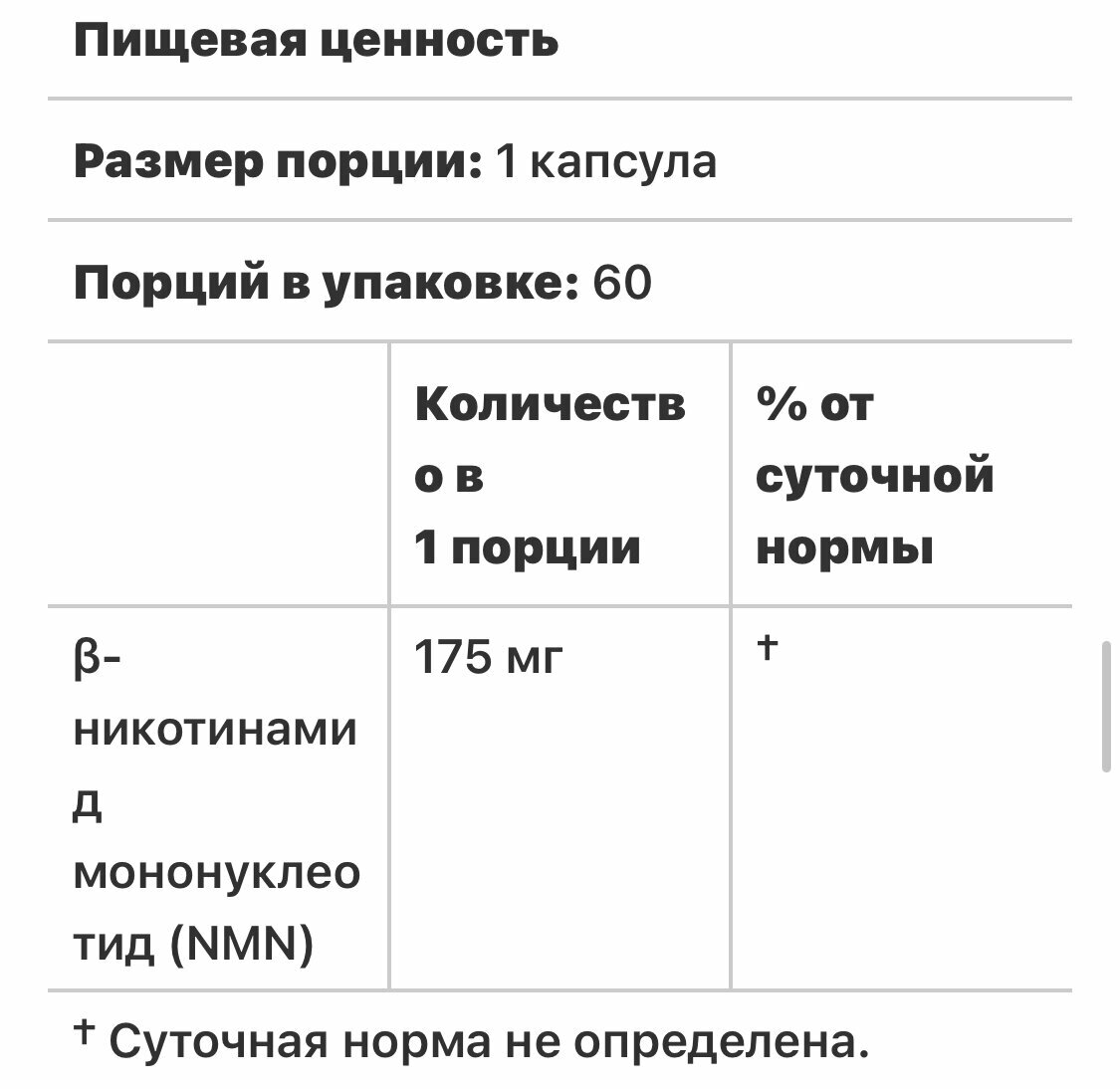 Изображение Никотинамид Мононуклеотид НАД, California Gold Nutrition Nmn (Nicotinamide Mononucleotide) 175 mg 60 растительных капсул