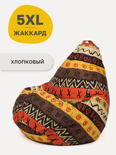 Изображение товара Кресло мешок груша GoodPoof Жаккард XXXXXL Африка