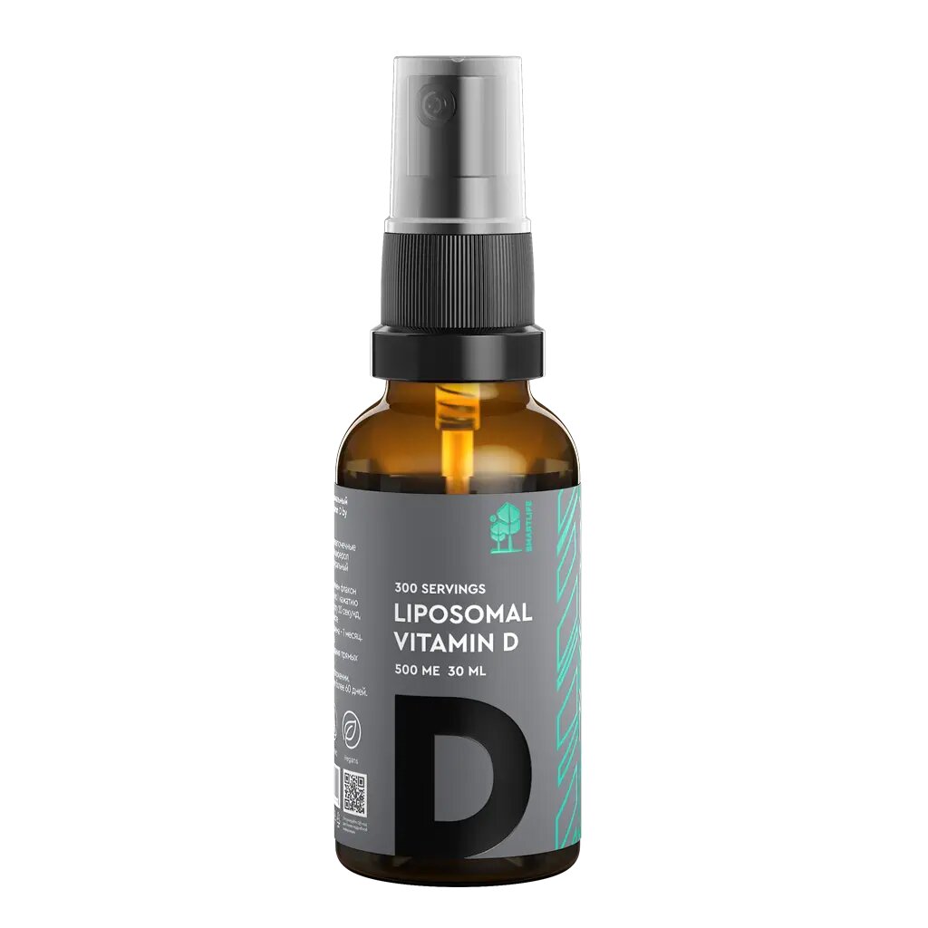 СмартЛайф Липосомальный витамин D 500 МЕ / SmartLife Liposomal Vitamin D спрей-дозатор 300 порций 30 мл 1 шт