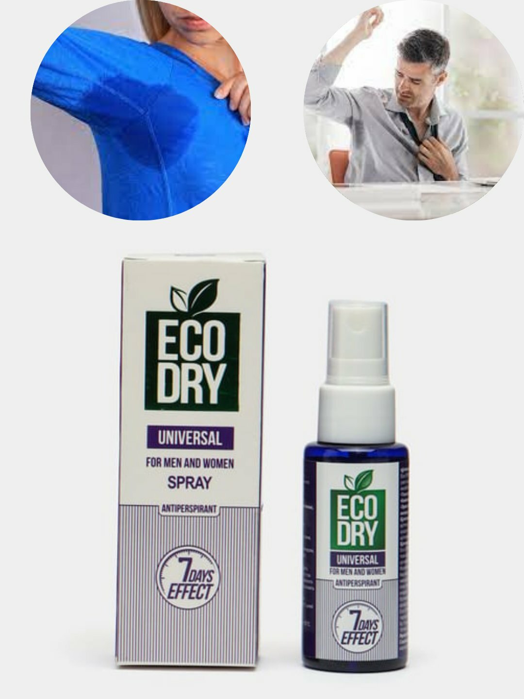 Антиперспирант-спрей Eco Dry Universal, эффективный антиперспирант, 35 мл — фото 1