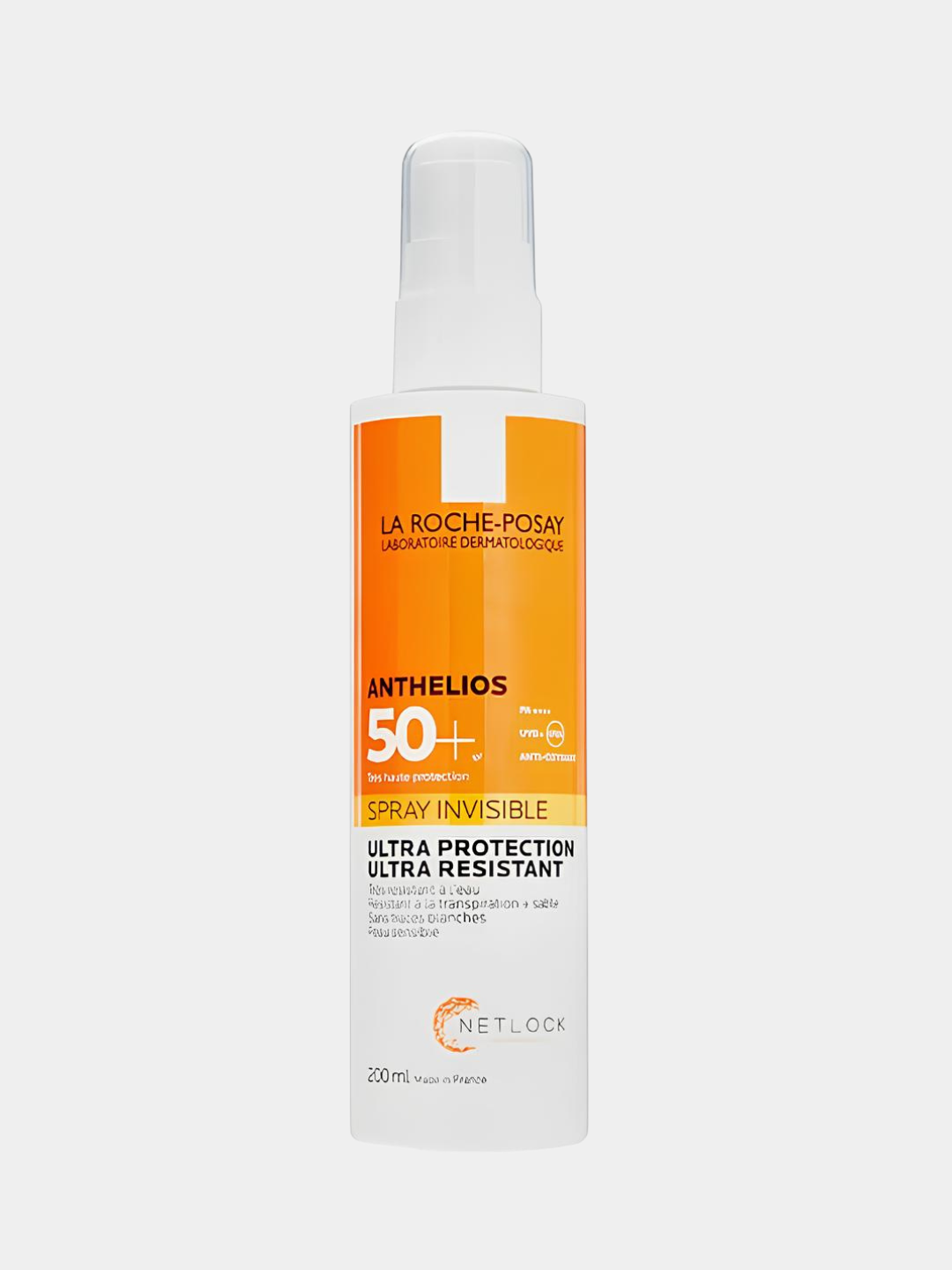 Солнцезащитный крем-спрей La Roche-Posay Anthelios, SPF 50+, ультралегкий, для лица и тела 200мл — фото 1