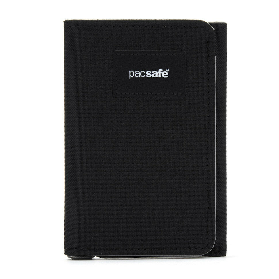 Кошелек PacSafe, фактура гладкая, black