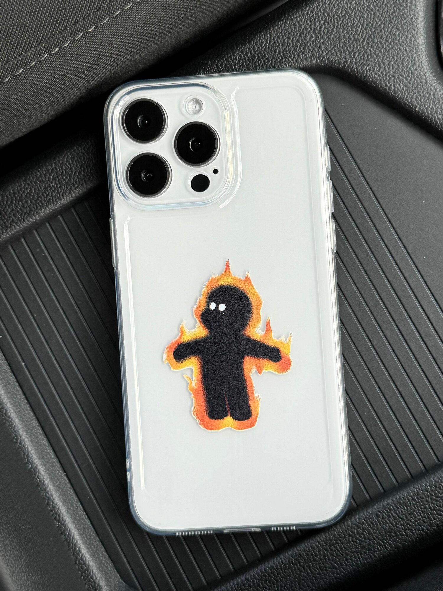 Защитный чехол на айфон 15 про прозрачный с принтом, противоударный чехол на Iphone 15 pro с защитой камеры