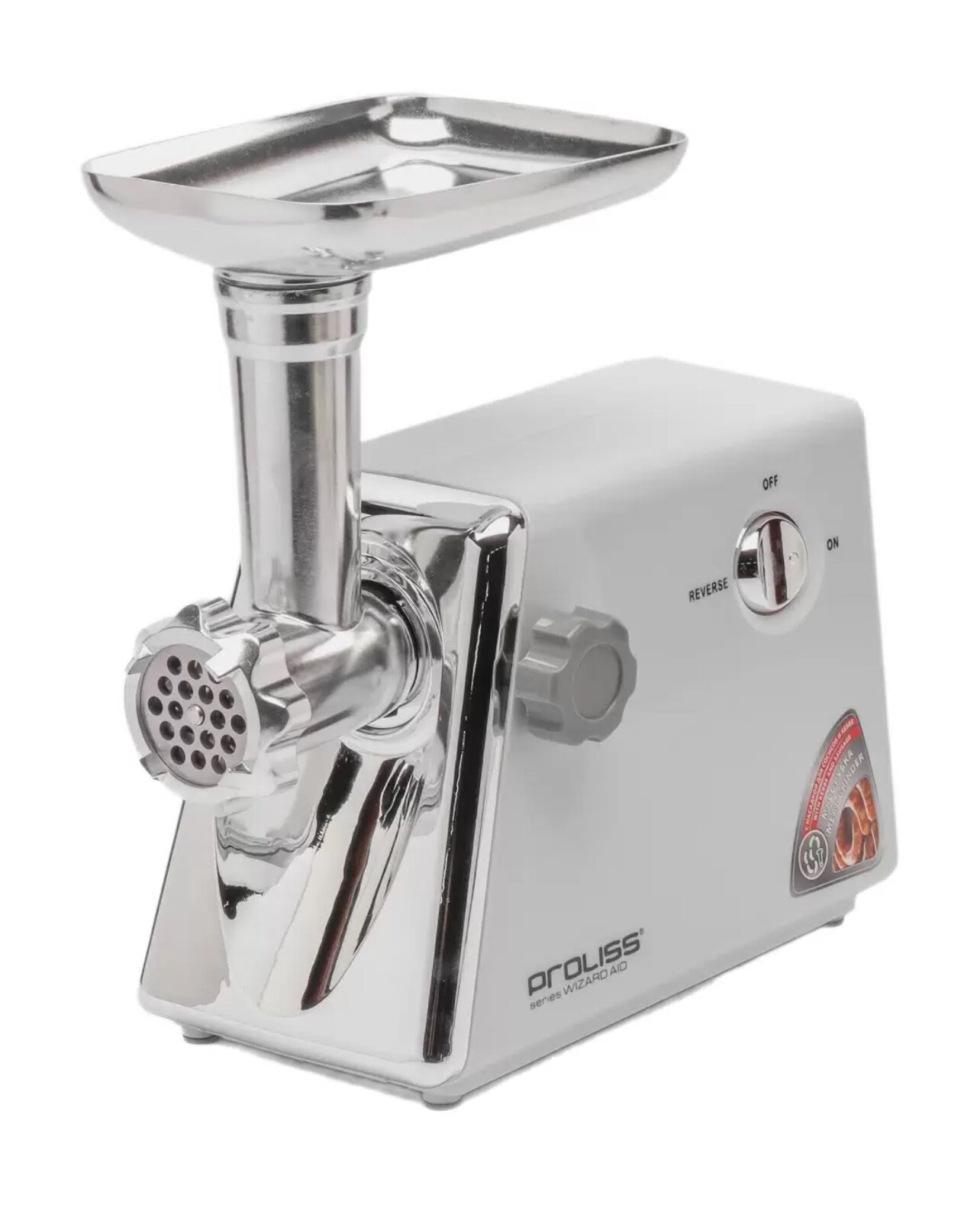 Мясорубка электрическая Proliss PRO-2822 с реверсом и с насадками / электрическая мясорубка