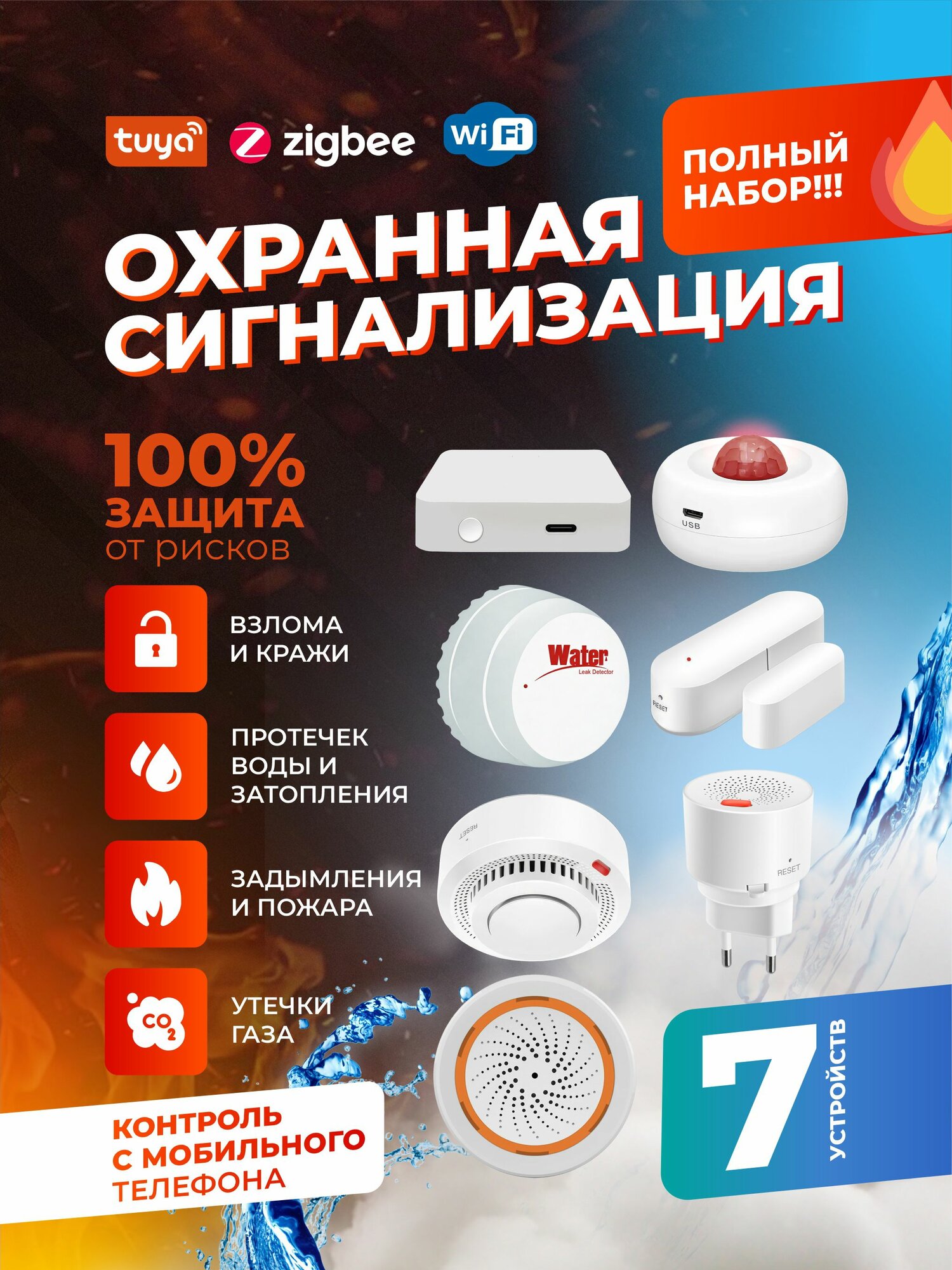 Набор системы защиты вашего дома склада квартиры офиса
