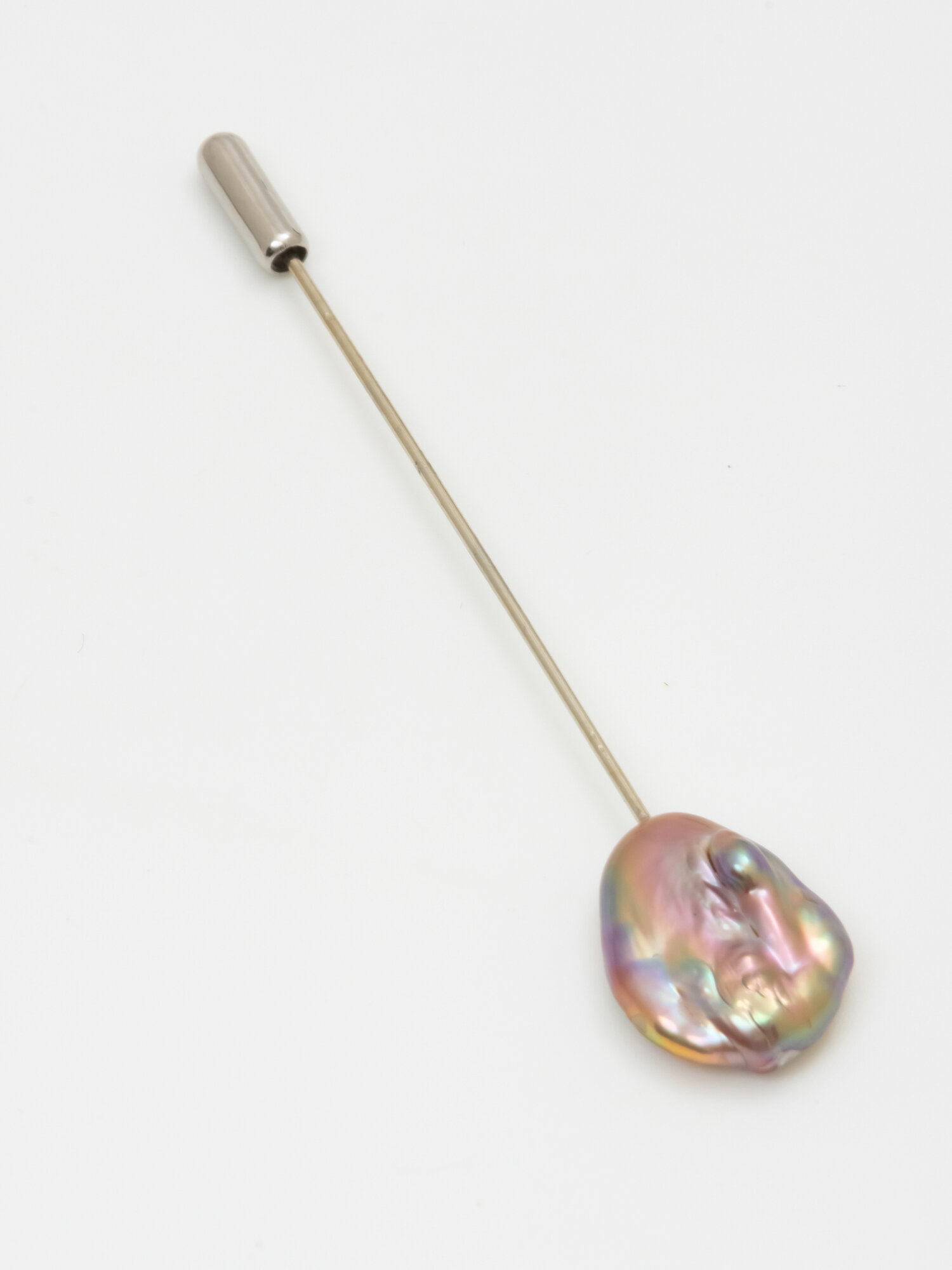 Брошь, жемчуг пресноводный культивированный