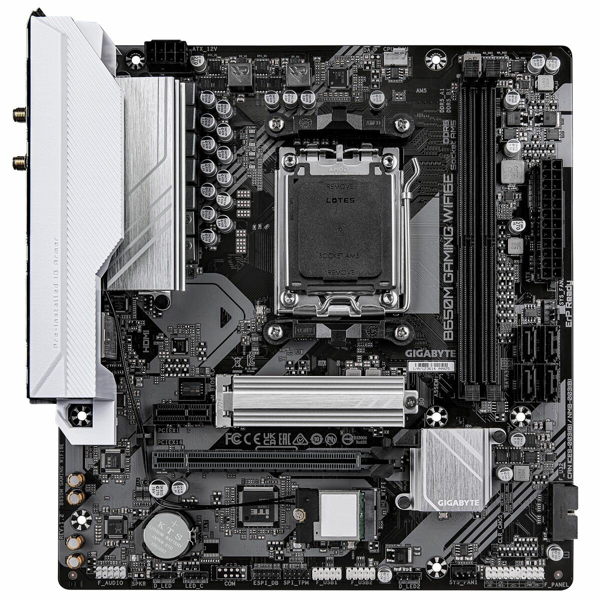 Материнская плата Gigabyte B650M GAMING WIFI6E, AM5, AMD B650, Micro-ATX, RTL (B650M GAMING WIFI6E) — фото 1