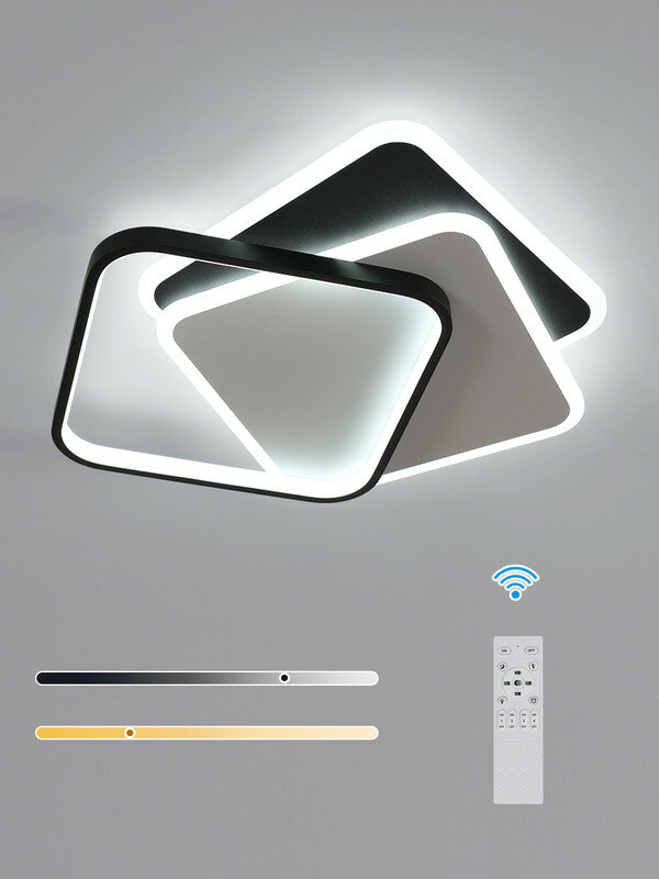 Потолочные лампы, светодиодные потолочные лампы, Tealight,83 Вт,3000K-6500K, черный