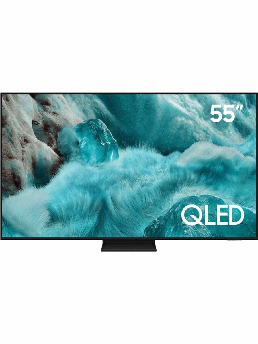 Телевизор Samsung QE55Q7F5AUXRU, 55", черный, QLED, 4K, 60Гц