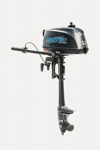 Изображение товара Лодочный мотор Mikatsu M3.5FHS, 3.5л. с, 2 такта, встроенный топливный бак, серый