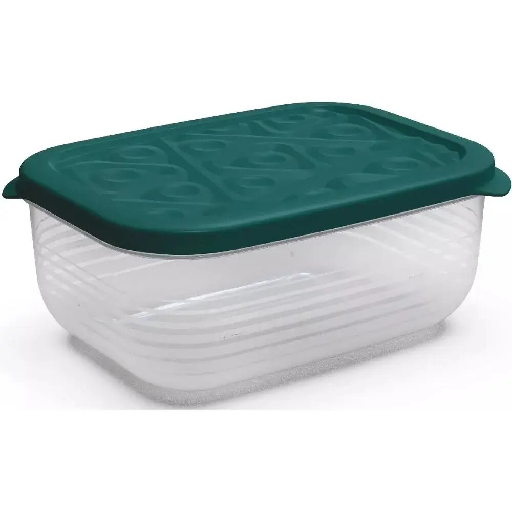 Контейнер пластиковый  б Flexoб  1 9л  в  зелёныйв   прямоугольный для хранения продуктов