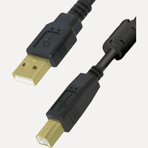 Изображение товара Кабель 5BITES UC5010-050A USB2.0 A(M)-B(M) 5м. Черный (UC5010-050A)