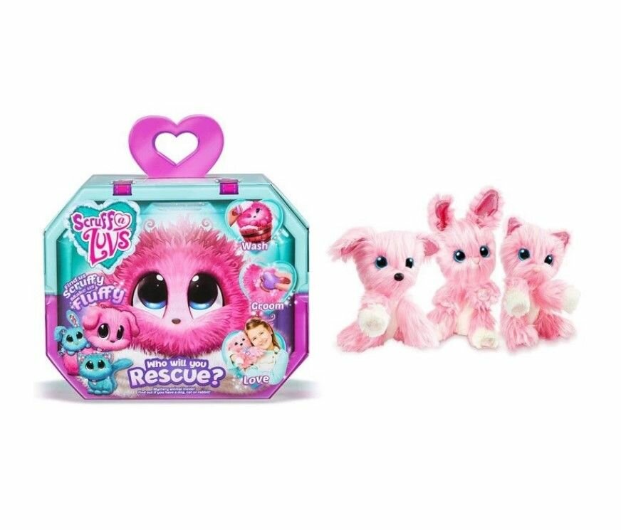 Игрушка сюрприз пушистик-потеряшка (розовый) — фото 1