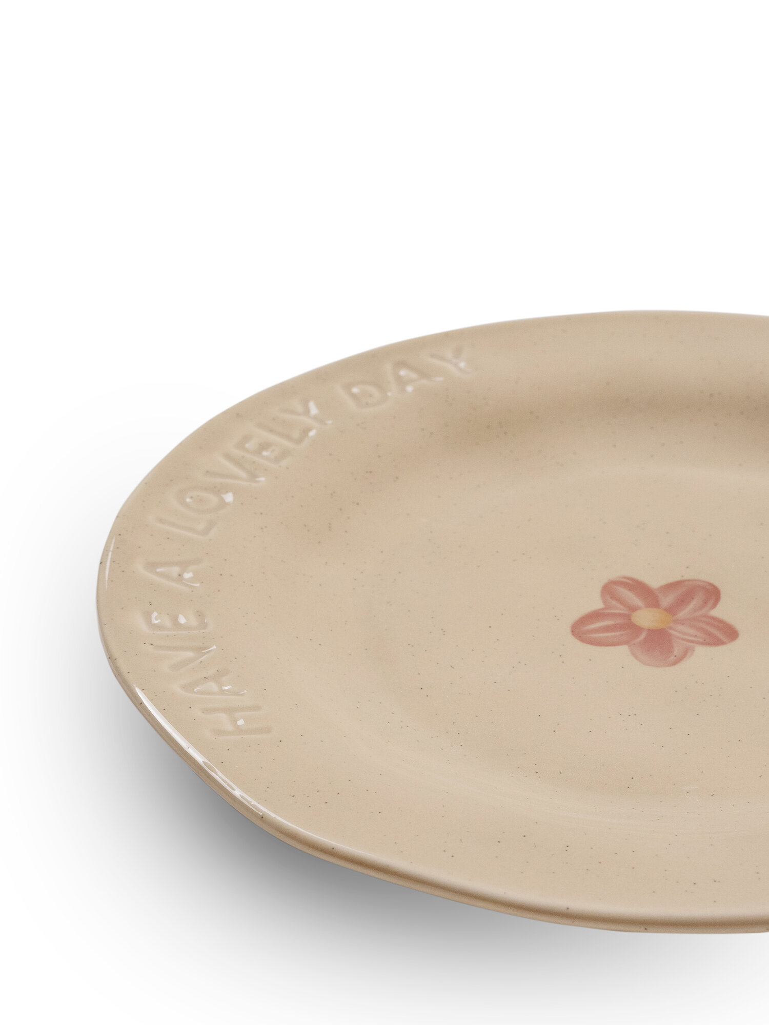 Тарелка "Цветок", керамика, 20см, для СВЧ, кремовая, для сервировки и подарка — фото 1