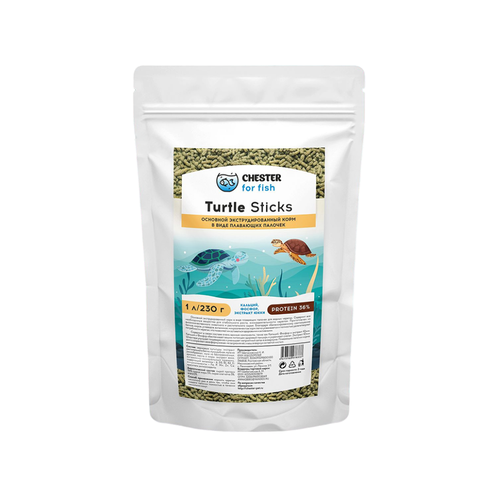 Chester Turtle Sticks корм для черепах в палочках - 230 г