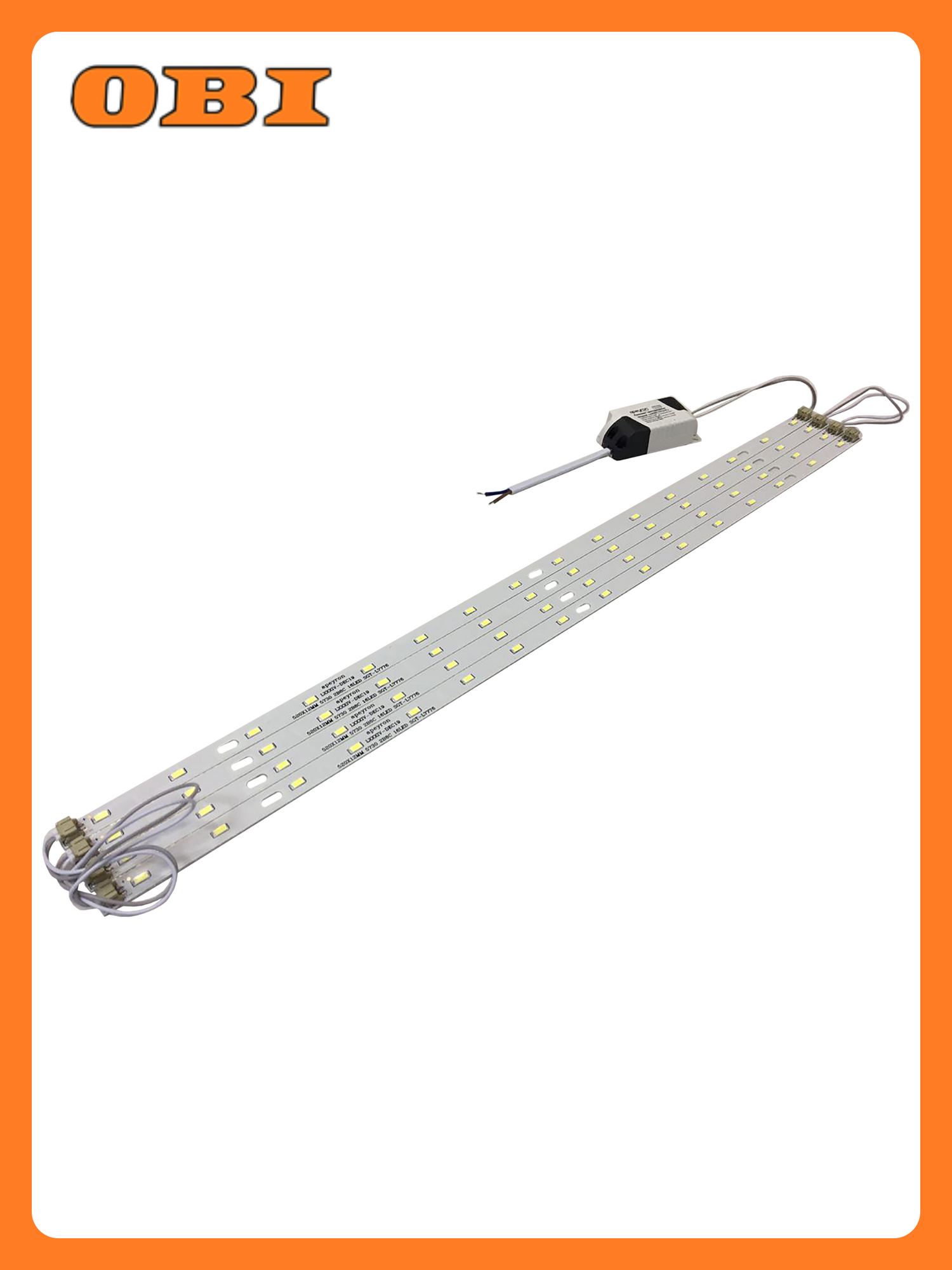 Комплект светодиодных линеек Армстронг 4*8Вт smd 5730 3000К 4*520мм