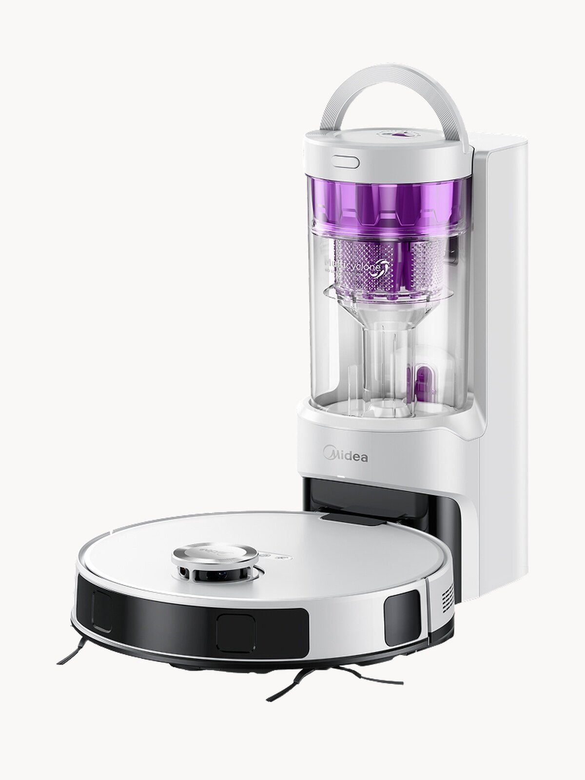 Робот-пылесос Midea VCR S20 Plus, 8000 Па, RU версия, станция самоочистки, LiDAR, турбощетка, Wi-Fi, белый