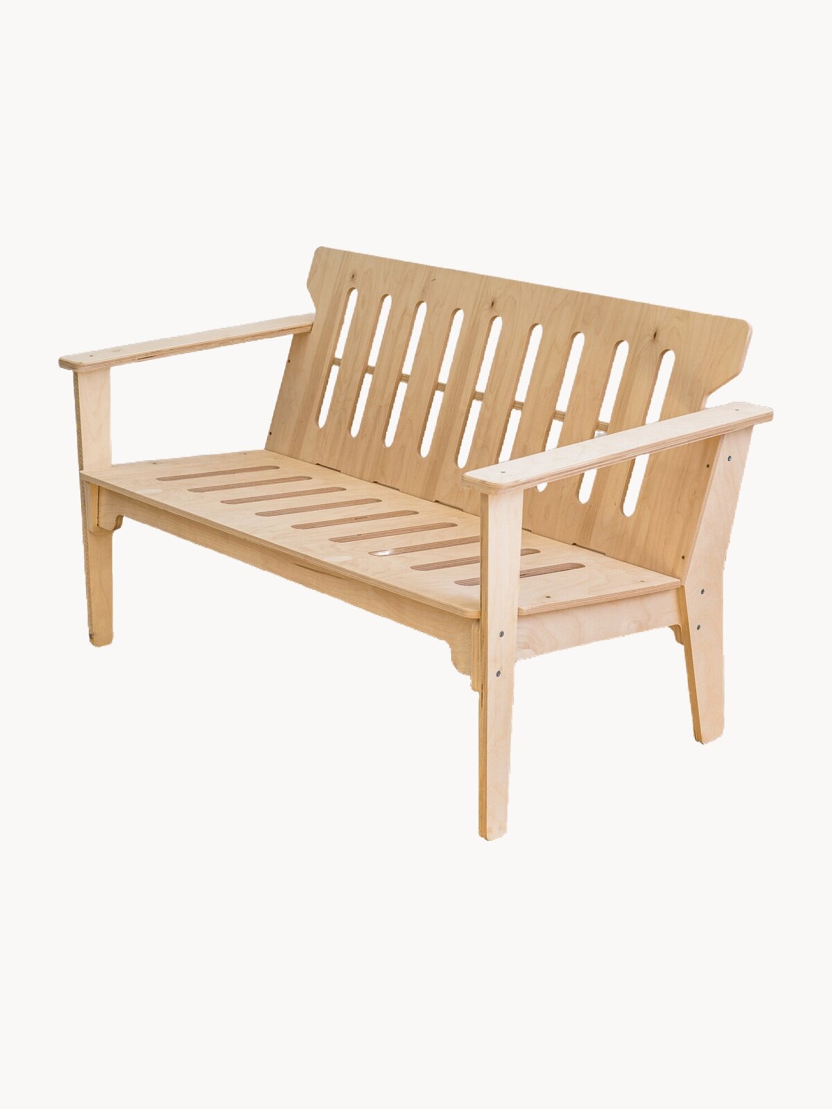 Скамейка, лавка садовая со спинкой Glider для дома и дачи, под покраску, без отделки, некрашеная