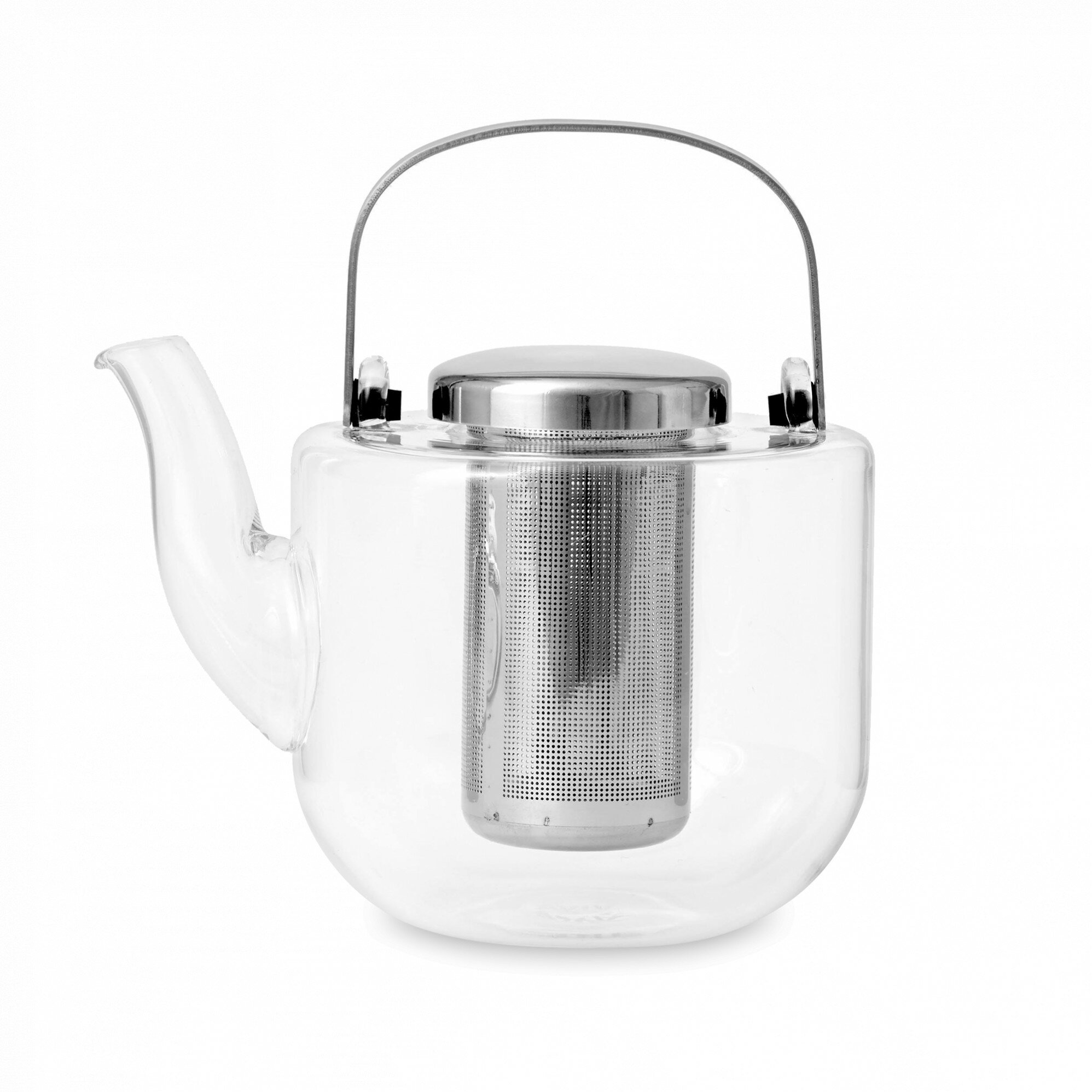 Чайник заварочный с ситечком 650 мл боросиликатное стекло нержавеющая сталь силикон V34301 Bjorn