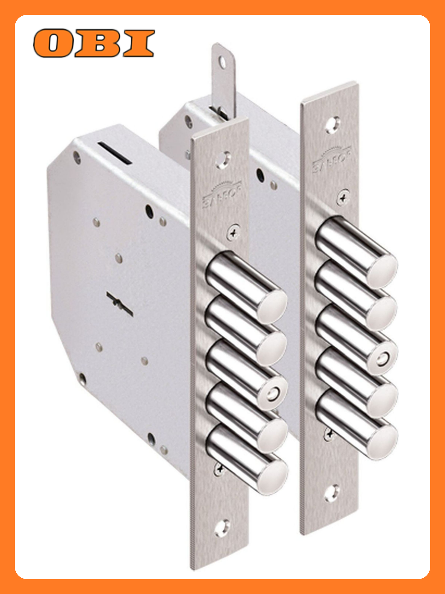 Замок дверной эльбор Гранит 1.06.01 врезной сувальдный серебристый 18 мм