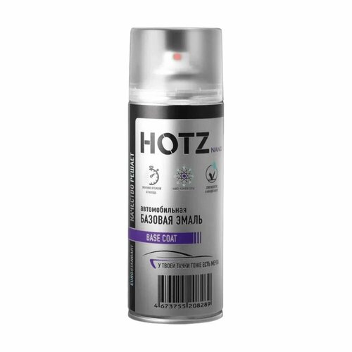 фото Краска аэрозольная hotz 1k красная универсальная металлик 520 мл, базовая автомобильная ремонтная эмаль, 4673755209804