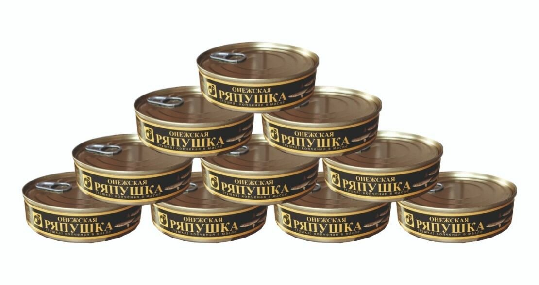 Ряпушка копченая (тушка) в масле, ж/б 160гр, 10 банок