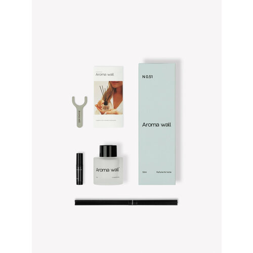 Диффузор для дома N.051 (Лемонграсс, Лайм, Бергамот) Aroma Wall, 50ml