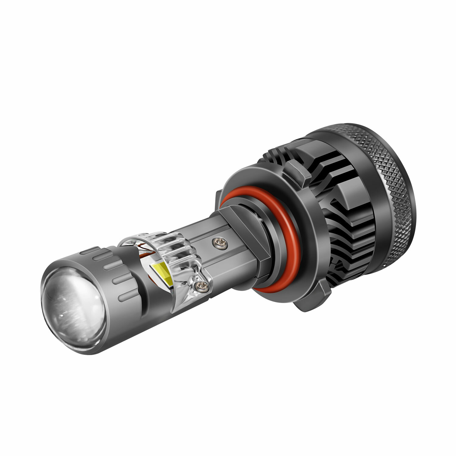 Светодиодные мини линзы Vizant A2 цоколь HB4 9006 с чипом CSP3570 8000lm 5000k 40W — фото 1
