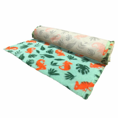 ProFleece коврик меховой Mr.Kranch Хамелеон, 1х1,6 м, зеленый/оранжевый