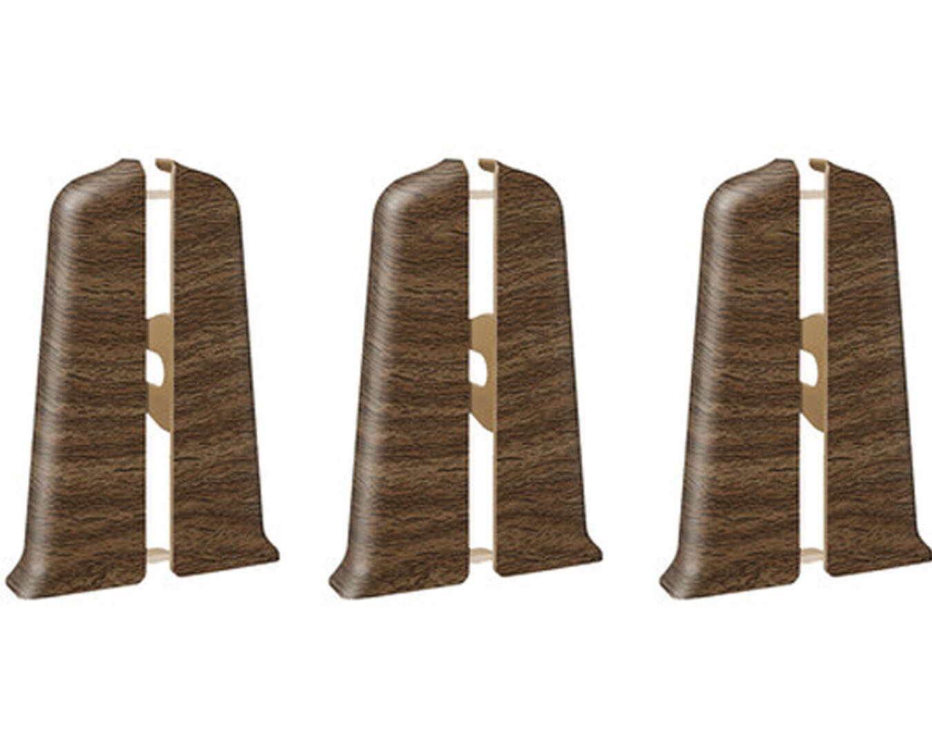 Заглушка торцевая 70 мм орех левая-правая Г-профиль (6 шт.)