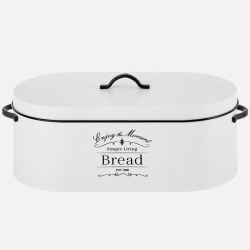 Изображение товара Хлебница Elan Gallery "Белая" 34,5*18*15 см с крышкой, металл (240378)