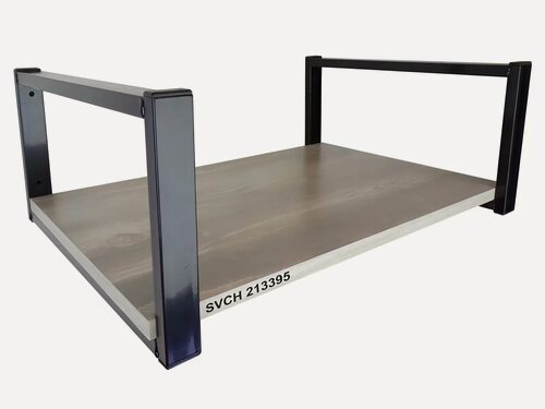 Изображение товара Полка для микроволновки GARROSS "SIBERIA 213395", одна полка 35х54 см, высота 21 см, каркас чёрный, цвет полки лофт