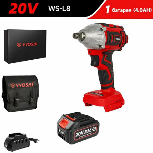 Гайковерт аккумуляторный WOSAI WS-L8 320 Нм 20V 40AH 1 аккумулятор 8000₽