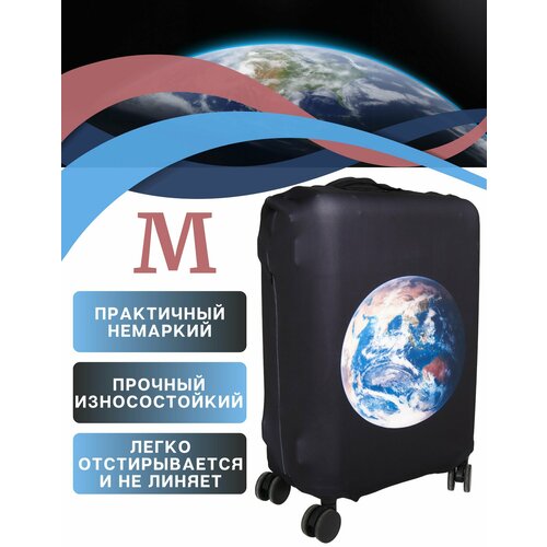 фото Чехол для чемодана your way, размер m, черно-синий