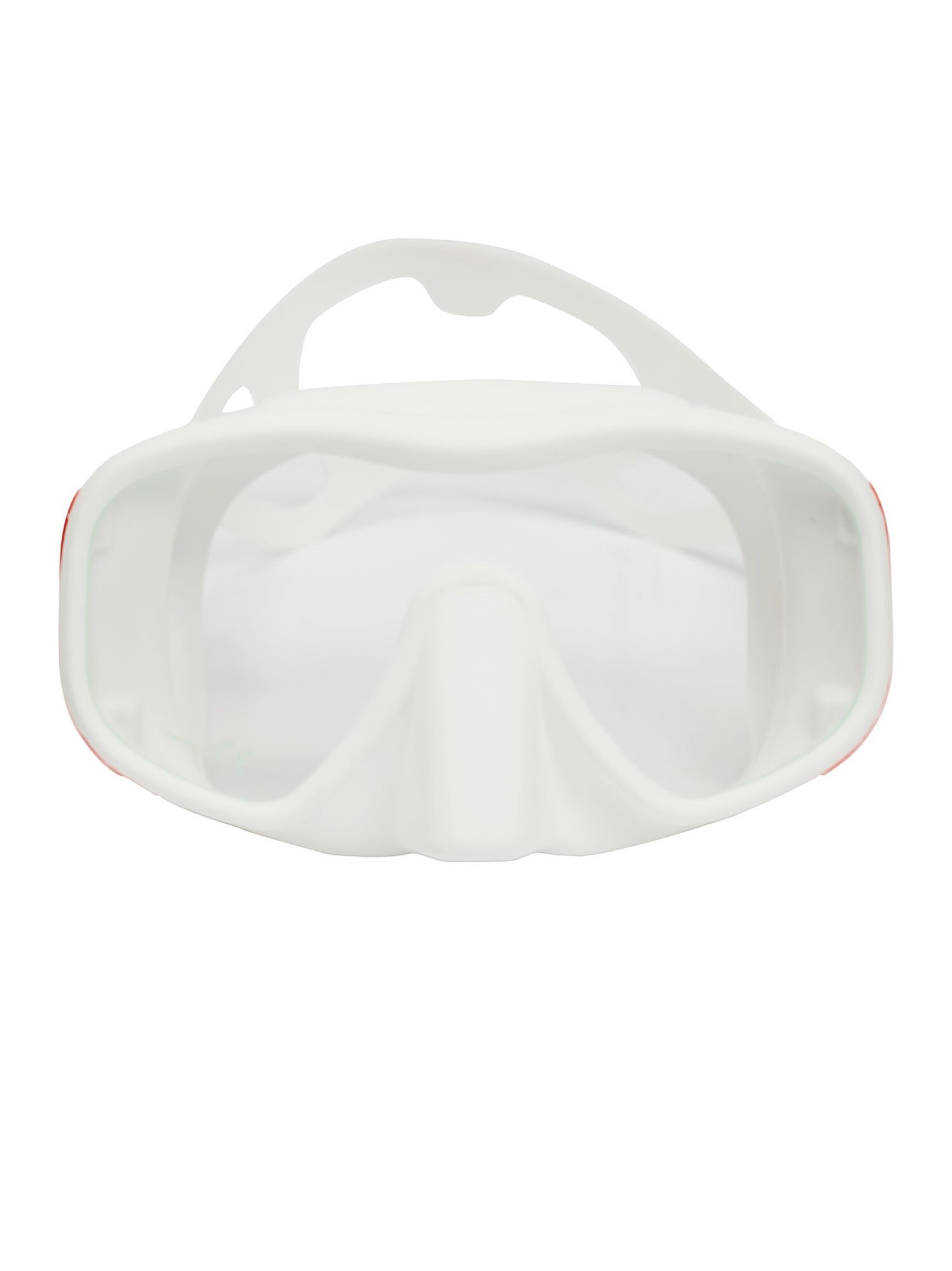 Маска для плавания MARES JUNO FRAMELESS, красно-белая рамка/белый силикон