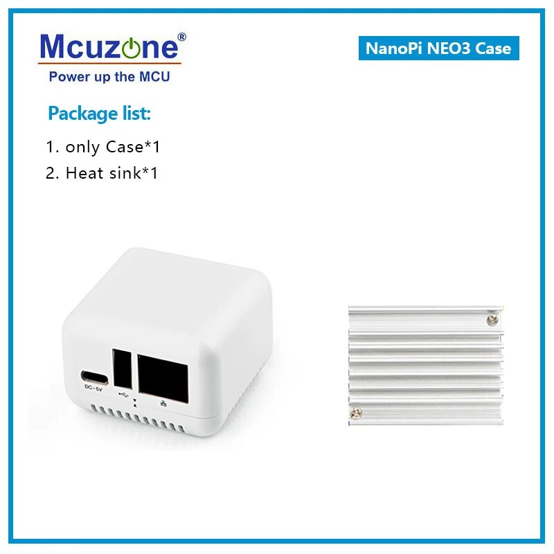 MCUZONE NanoPi NEO3 Case Белый, Heat sink