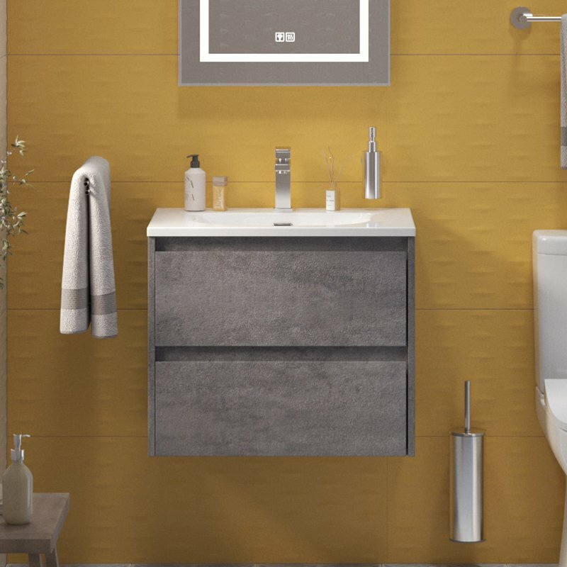 Тумба под раковину без столешницы BelBagno Kraft 39 60 cemento grigio
