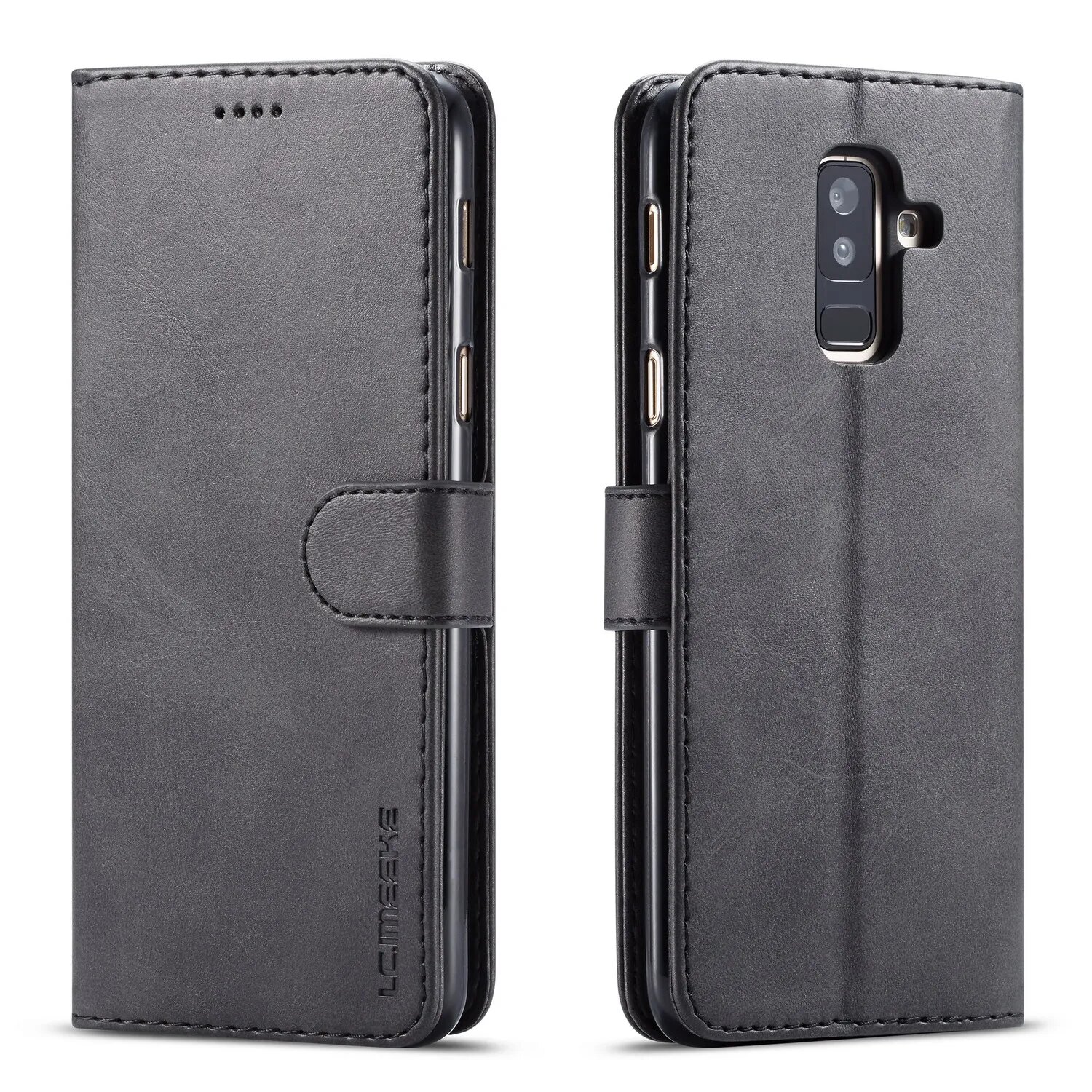Чехол AZNS для Samsung Galaxy A6, чехол из искусственной кожи с Only Case, LCXNW Black, A6 2018