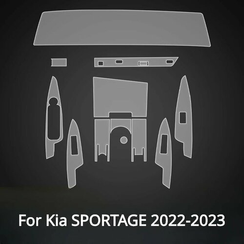 Для Kia SPORTAGE 2022-2023 ТПУ салон автомобиля центральная консоль панель переключения передач панель управления защитная пленка против царапин B 2768₽