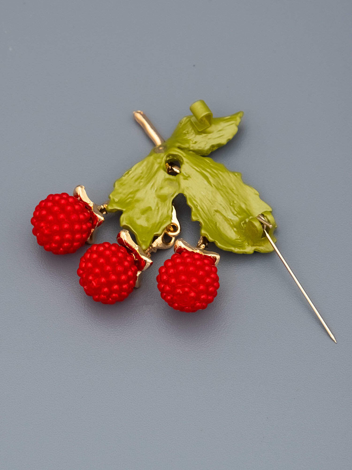 Брошь ЖемАрт, 1 шт., золотой, горчичный, красный — фото 1