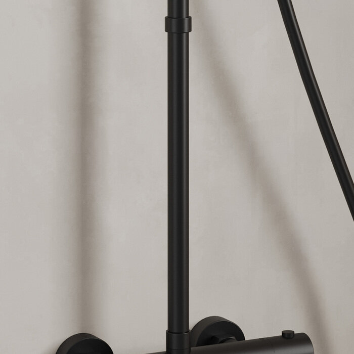 Удлинитель штанги для душевой системы Milardo Ideal Spa ILS30BRM38 круглый  черный матовый