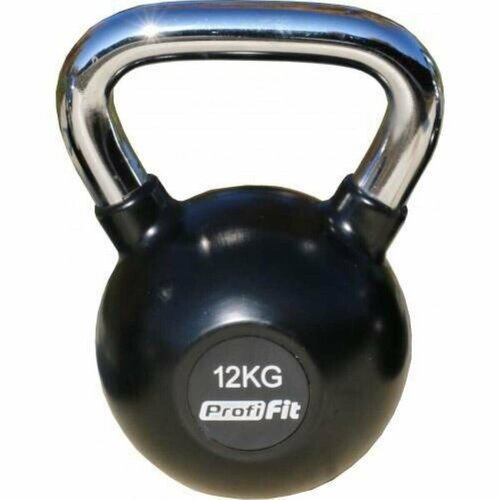 Гиря обрезиненная с хромированной ручкой 12 кг PROFI-FIT PFGR12
