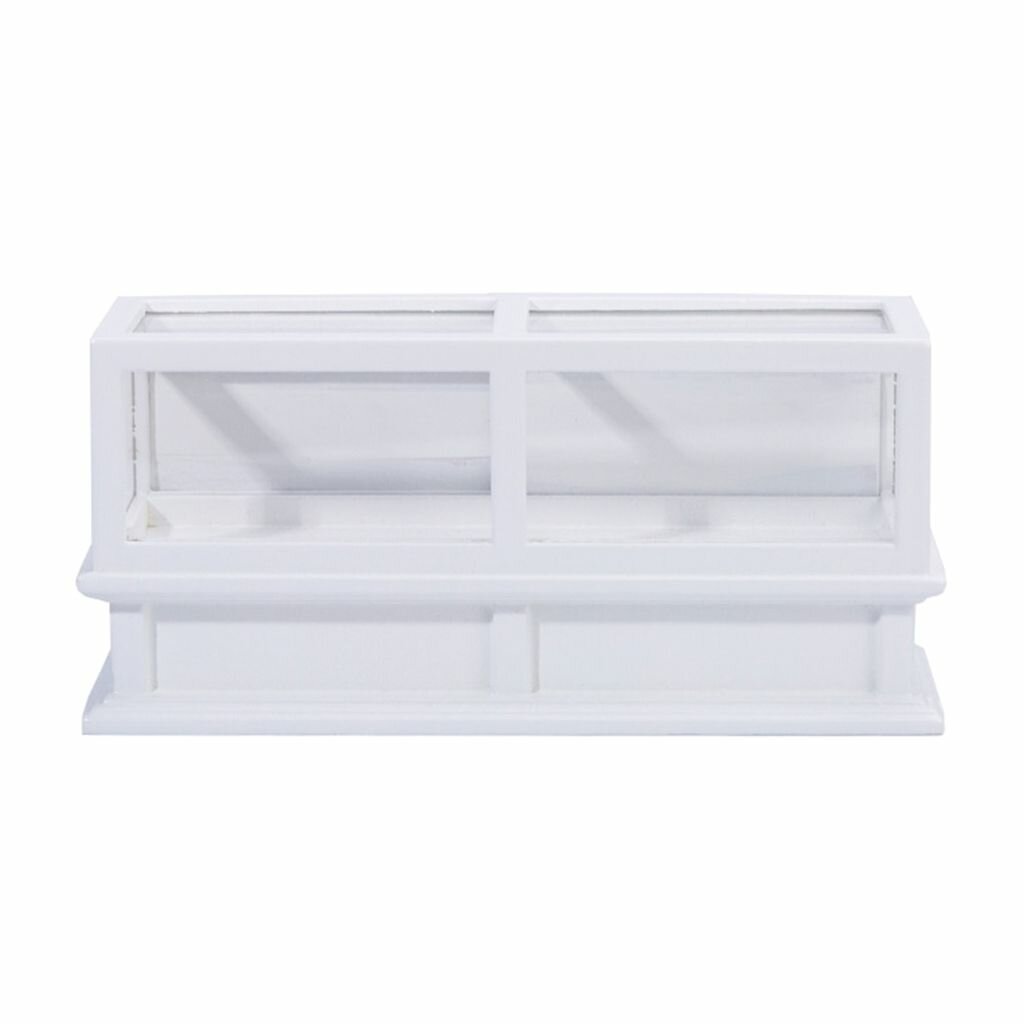(1шт) миниатюрная витрина размером 1:12-белый