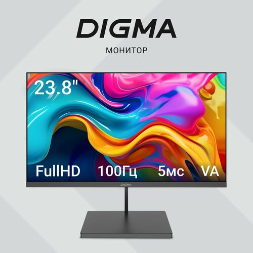 Монитор Digma 238 Progress 24A501F 1920x1080 с частотой 100 Гц антибликовое покрытие черный 11922₽