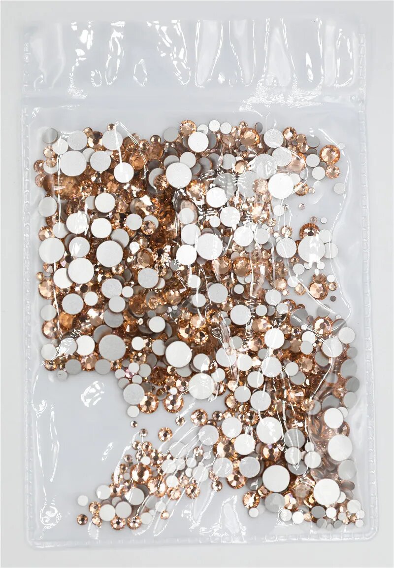 Стразы хрусталь ZhanwSP mix size Crystal AB Flatback для nail art