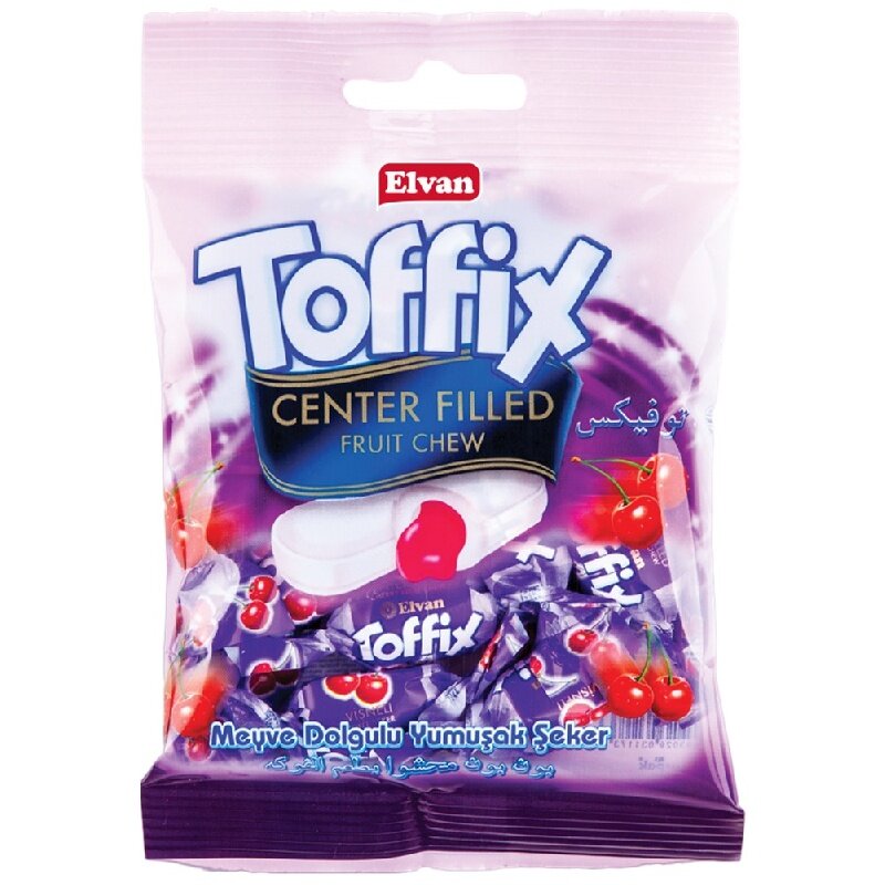 Конфеты ELVAN Toffix Cherry с жидким центром Вишня 80г
