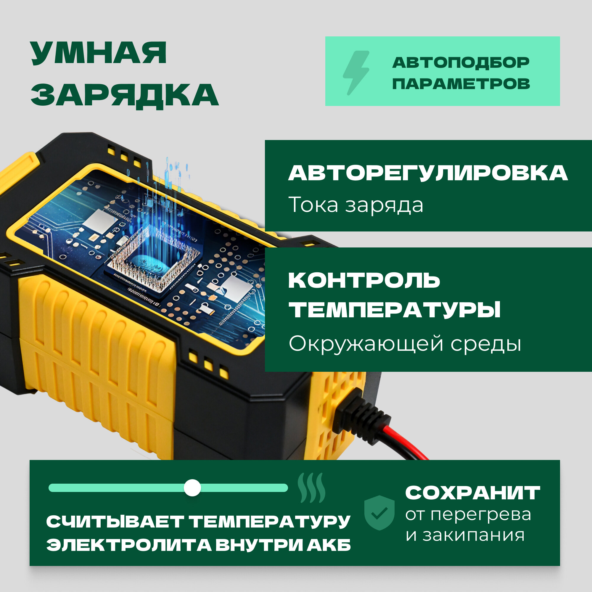Зарядное устройство для автомобильных аккумуляторов Hauzone 12 V 4 - 100 A — фото 1